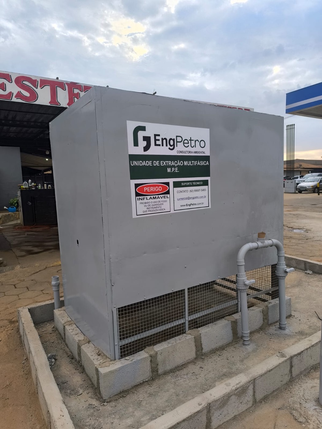 Unidade de extração multifásica da EngPetro instalada em posto de combustível
